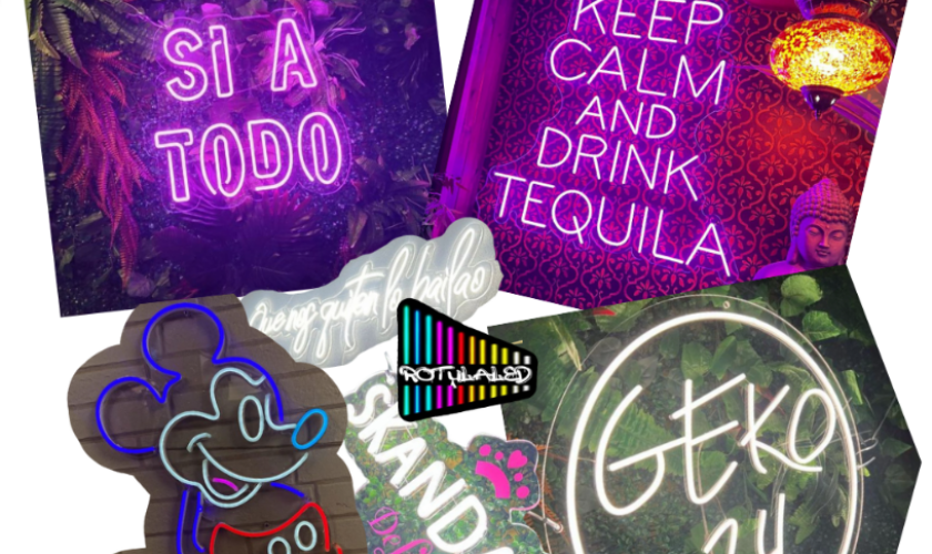 ejemplos rotulaled vinilos y letras neon personalizadas