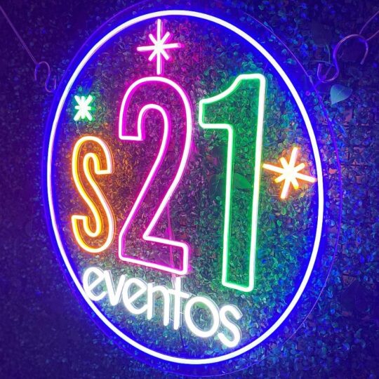 rótulo personalizado de led neón flex para s21 eventos negocios rotulaled